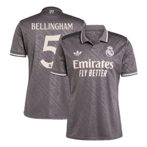 BELLINGHAM #5 Real Madrid 24/25 Third Grey Shirt