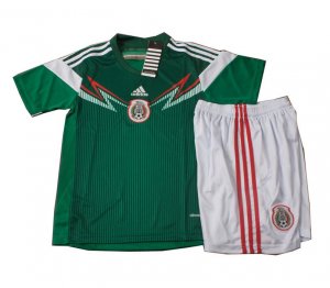 Kids 2014 World Cup Mexico Home Whole Kit(Shirt+Shorts)