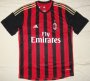 13-14 AC Milan Home Red&Black Soccer Jersey Shirt