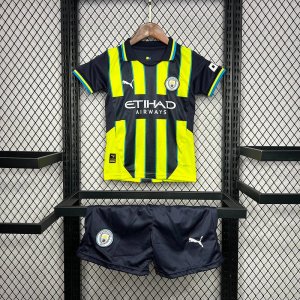 Kids Manchester City 24/25 Away Kit (Shirt+Shorts)