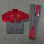 AC Milan 24/25 Red Grey Full Zipper Jacket