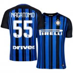 Inter Milan Home 2017/18#55 Yuto Nagatomo Soccer Jersey Shirt