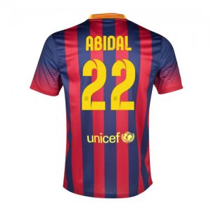 13/14 Barcelona #22 Abidal Home Shirt