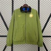 24/25 Inter Milan Reversible Trench Jacket Green/Blue