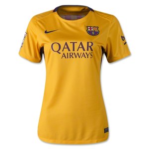 Barcelona 2015-16 Away Women\'s Soccer Jersey Yellow