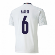 Italy Euro 2020 White Soccer Jersey Shirt #6 BARESI