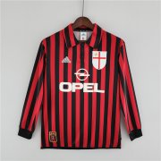 AC Milan 99/00 Retro Home Long Sleeve Shirt