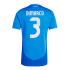 UEFA Euro 2024 Italy Football Shirt Home Blue Jersey DIMARCO #3