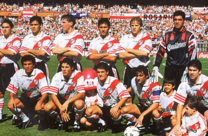 96-97 River Plate Retro Home White Soccer Jerseys Shirt